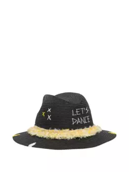Соломенная шляпа с бахромой THE HAT GANG, черный