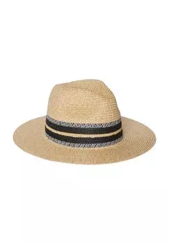 Соломенная шляпа, жесткая, женская PIECES, цвет Black Nature