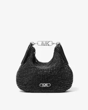 Соломенная сумка через плечо Kendall с ремешком-цепочкой Michael Michael Kors, черный