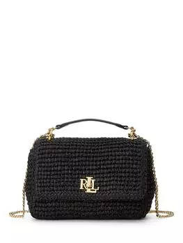 Соломенная сумка через плечо Lauren Sophee 22 Ralph Lauren, черный
