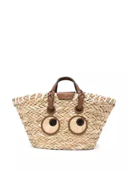 Соломенная сумка Eyes Anya Hindmarch, коричневый