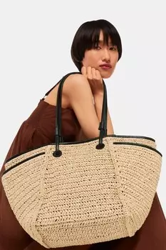 Соломенная сумка на плечо Zoelle Whistles, белый