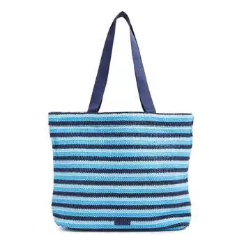 Соломенная сумка-тоут Outlet Vera Vera Bradley, цвет Wave Stripe
