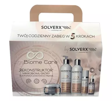 Solverx, AgeBiome Care, Набор уходовой косметики, 5 шт