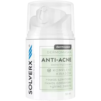Solverx Dermopeel маска для лица против прыщей, 50 мл