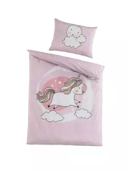 Soma Renforc постельное белье 100 х 135 см, пододеяльник 100 х 135 см, наволочка 40 х 60 см, pummel unicorn розовый