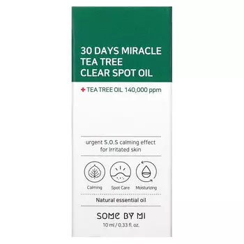 Some By Mi, Масло 30 Days Miracle Tea Tree Clear Spot Oil, 10 мл
