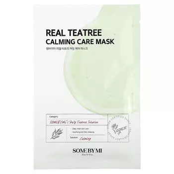 SOME BY MI Real Tea Tree Calming Care Beauty Mask, 1 лист, 0,70 унции (20 г)