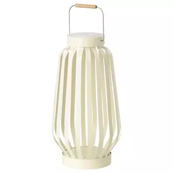 SOMMARLÅNKE Светодиодный торшер, на батарейках, для наружного применения/бежевая полоса, 42 см IKEA