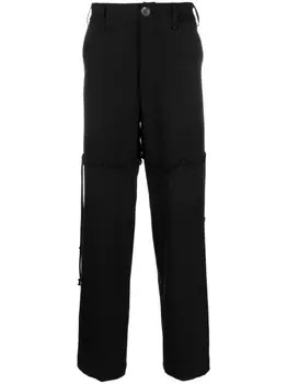 Song For The Mute прямые брюки с нашивкой-логотипом, черный