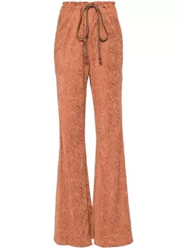 Song For The Mute расклешенные брюки с вышивкой, оранжевый