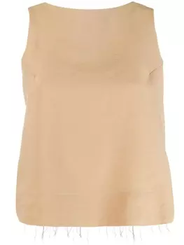 Song For The Mute топ без рукавов с эффектом потертости, нейтральный цвет