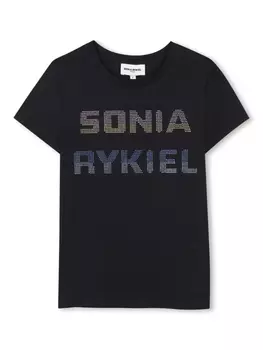 SONIA RYKIEL ENFANT футболка с логотипом, черный
