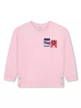SONIA RYKIEL ENFANT толстовка с логотипом, розовый