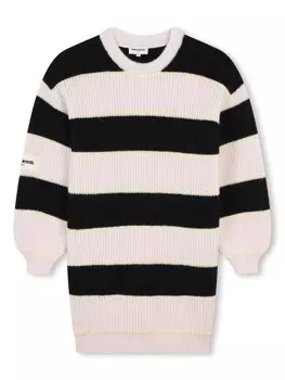 SONIA RYKIEL ENFANT трикотажное платье в полоску, черный