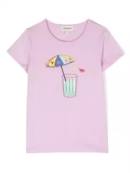 Sonia Rykiel футболка с графичным принтом, фиолетовый