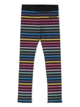 Sonia Rykiel полосатые легинсы с логотипом, черный