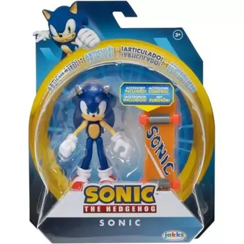 Sonic The Hedgehog Jakks Pacific Движимая Звуковая Фигурка + Скейборд