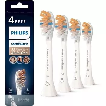 Sonicare Genuine A3 Premium All-in-One сменная головка электрической зубной щетки Sonicare сменные головки щетки белого цвета модель HX9094/10 Philips
