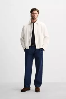 Соответствующая куртка с воротником ZARA, экрю