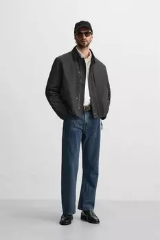 Соответствующая куртка с воротником ZARA, цвет charcoal