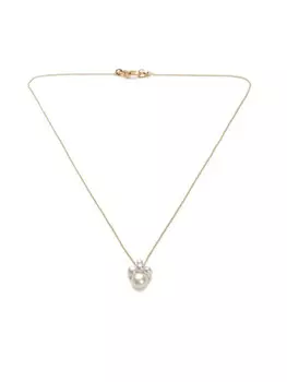 Sophie Bille Brahe ожерелье из 14-каратного желтого золота Bisou Simple с жемчугом, золотой