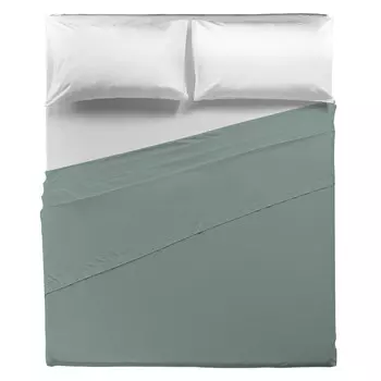 Sopranos только Двойная плоская простыня простого хлопка шалфея Amo Lacasa, мультиколор