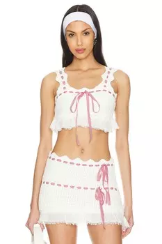 Сора топ For Love & Lemons, красный