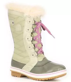 Sorel Girls' Tofino II Водонепроницаемые ботинки из искусственного меха для холодной погоды (молодежная), зеленый