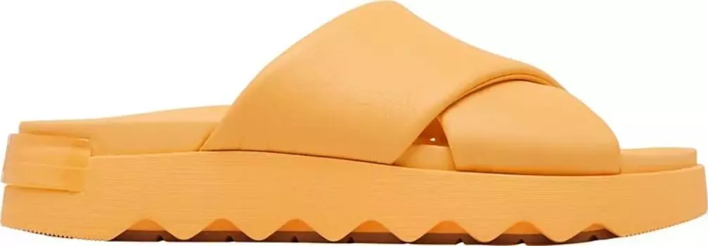 Sorel Женские сандалии на плоской подошве VIIBE с перекрещенными крестами, желтый