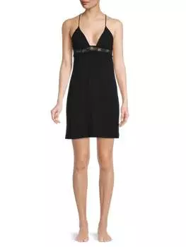 Сорочка La Perla Parigina с кружевной отделкой, черный