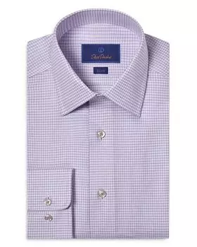 Сорочка Slim Fit End on End Twill Check David Donahue, мультиколор