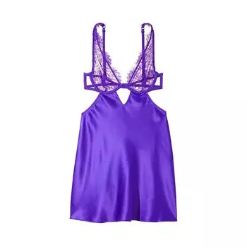 Сорочка Victoria's Secret Lace Satin Cutout, фиолетовый