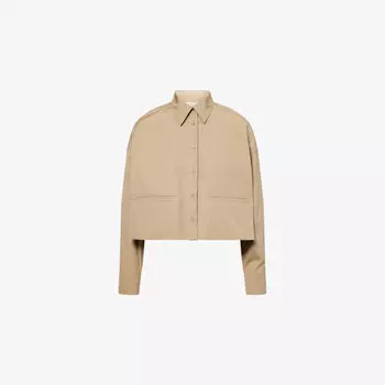 Сорочка Weekend Max Mara укороченная из хлопкового поплина, бежевый