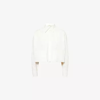 Сорочка Weekend Max Mara укороченная из хлопкового поплина, белый