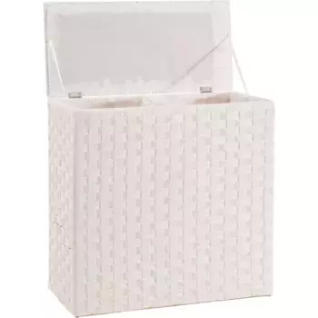 Сортировщик для белья, плетеный нейлон, высота 64 см Locker, белый