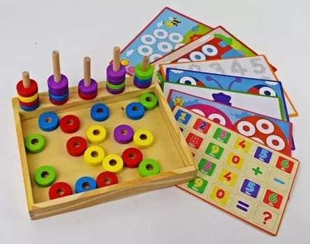 Сортировщик математических пазлов деревянная пирамидка BL-3010 (DLN2098) Maksik