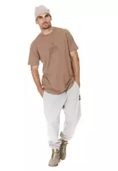 SOS функциональная рубашка "Kvitfjell" с большим логотипом бренда на груди, коричневый