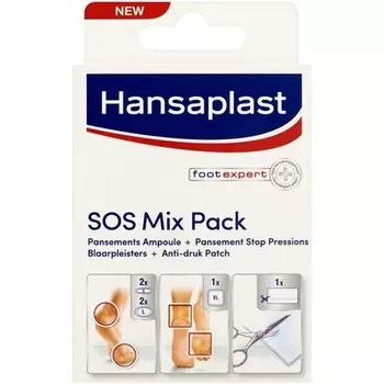 Sos Mix Pack Plasters Amoule + Plaster Stop Pressure — упаковка из 6 шт., Hansaplast