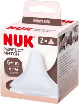 Соска-поилка Perfect Match силикон размер. Ю от 6 месяцев 2шт. NUK
