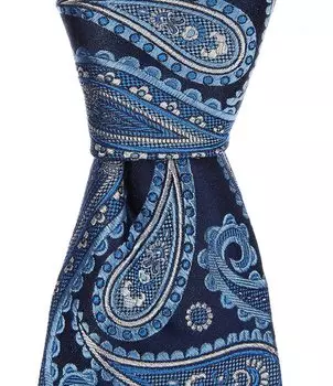 Сосна Раундтри и Йорк Простая 3 3/8Шелковый галстук Roundtree & Yorke, синий