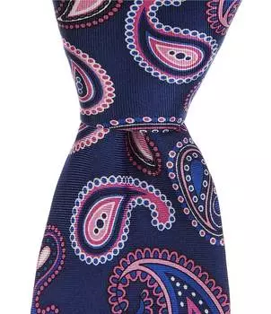 Сосна Roundtree & Yorke Small с принтом 3 1/8 Шелковый галстук, розовый