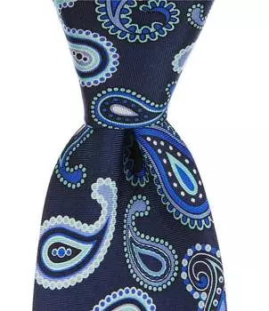 Сосна Roundtree & Yorke Small с принтом 3 1/8 Шелковый галстук, синий