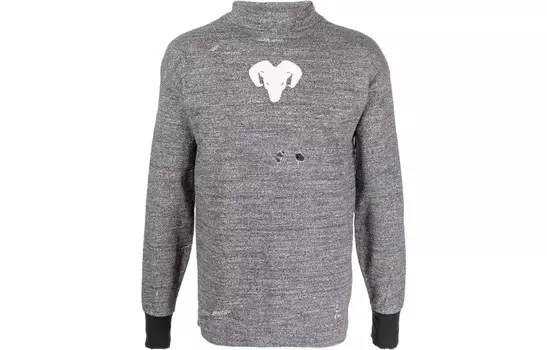 Состаренный джемпер с высоким воротом Maison Margiela, серый