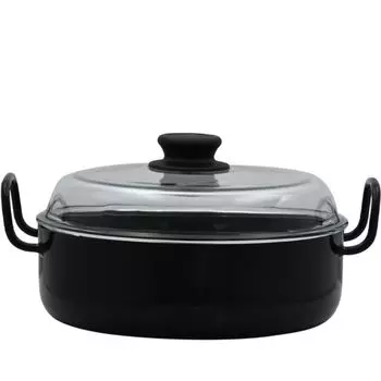 Сотейник для риса со стеклянной крышкой 24см ТЕМНО-СЕРЫЙ Riess