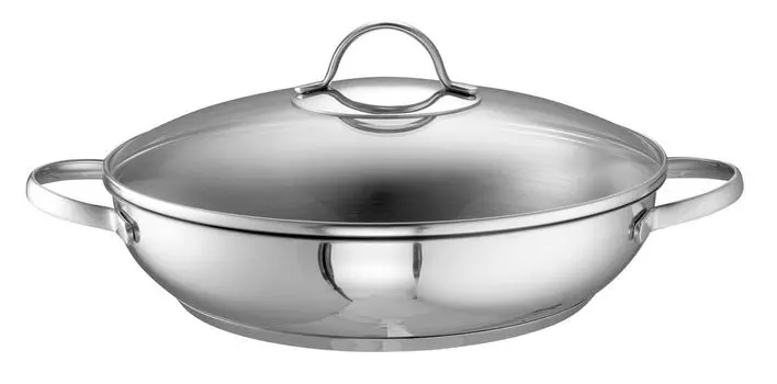 Сотейник ROHE Germany Merana из нержавеющей стали, 28 см, со стеклянной крышкой