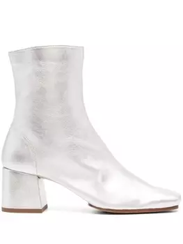 Souliers Martinez ботильоны Tierra 60 с эффектом металлик, серебристый