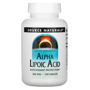 Source Naturals альфа-липоевая кислота 200 мг, 120 таблеток