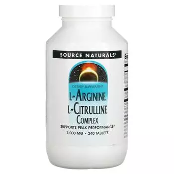Source Naturals Комплекс L-аргинина L-цитруллина 1000 мг 240 таблеток