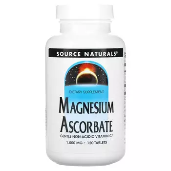 Source Naturals, Магния аскорбат, 1000 мг, 120 таблеток